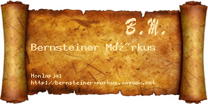 Bernsteiner Márkus névjegykártya